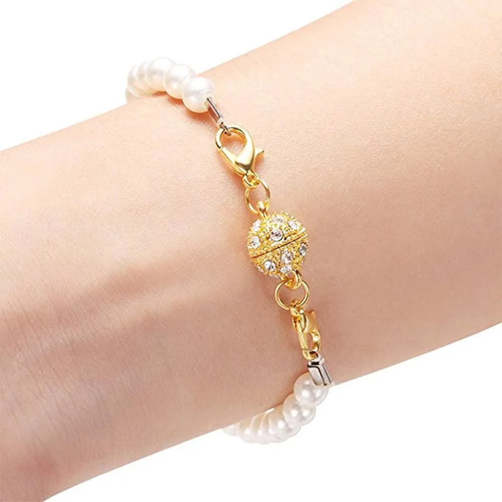 12 Pieces Magnetic Lobster Clasps 3 Styles Magnetic Jewelry Clasps for Necklace Bracelet Anklet Chains Making(Gold and Silver)
