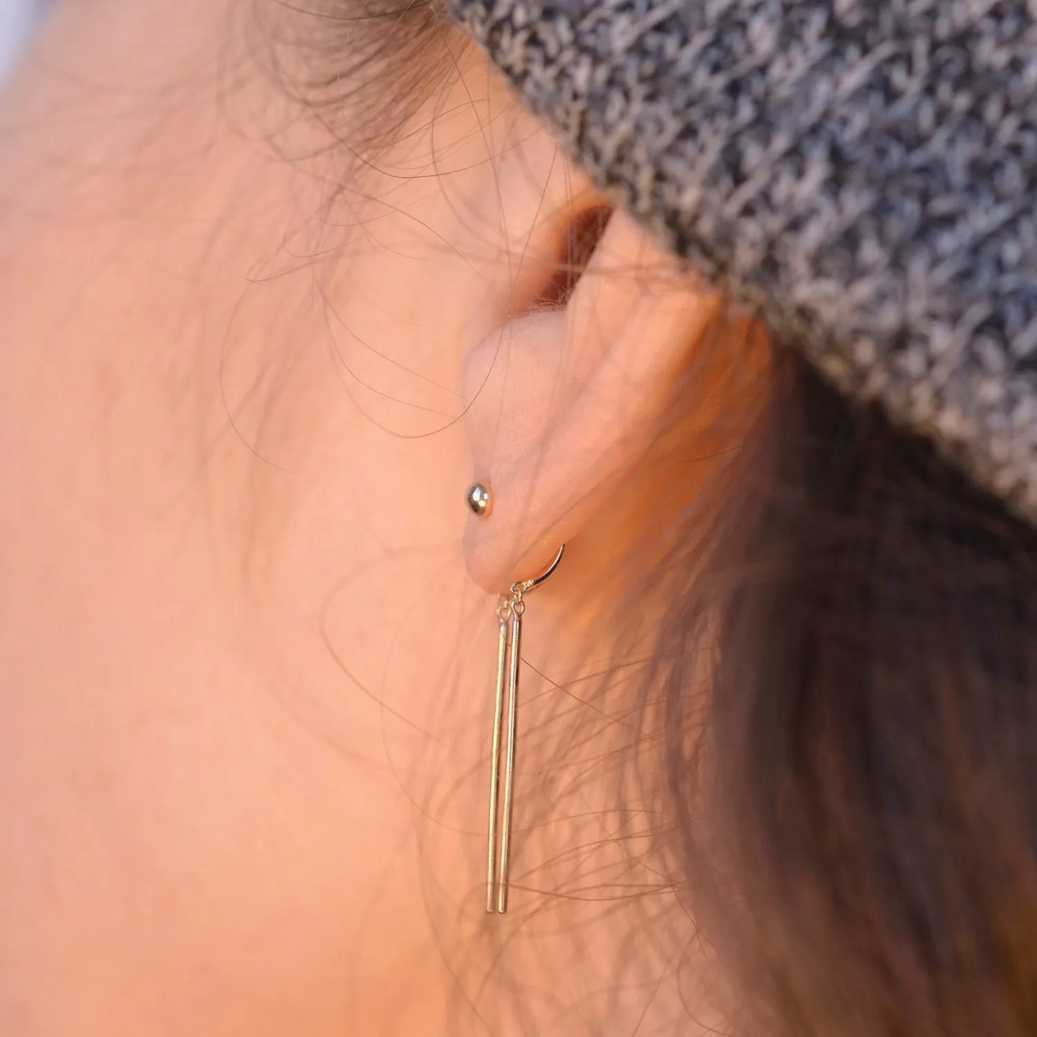 14k Gold 'Chime' Stud Earrings