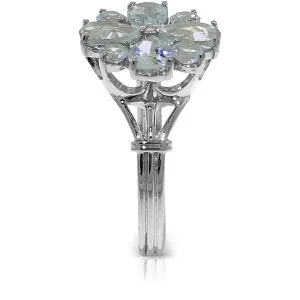 2.43 Carat 14K Solid White Gold Ring Natural Aquamarine