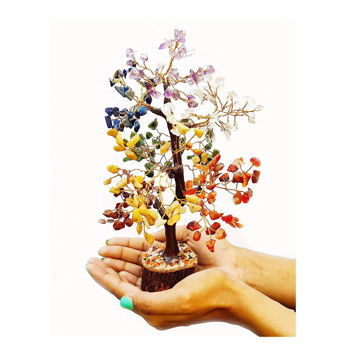 7 (Seven) Chakra Natural Healing Reiki Crystal tree for Good Luck, Wealth
