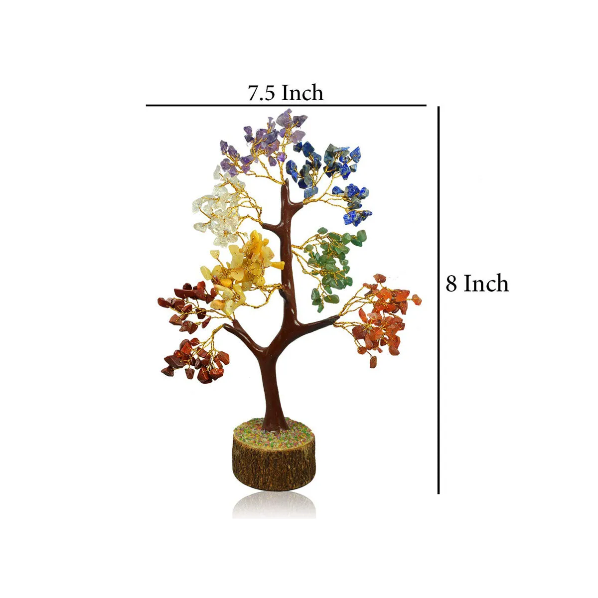 7 (Seven) Chakra Natural Healing Reiki Crystal tree for Good Luck, Wealth