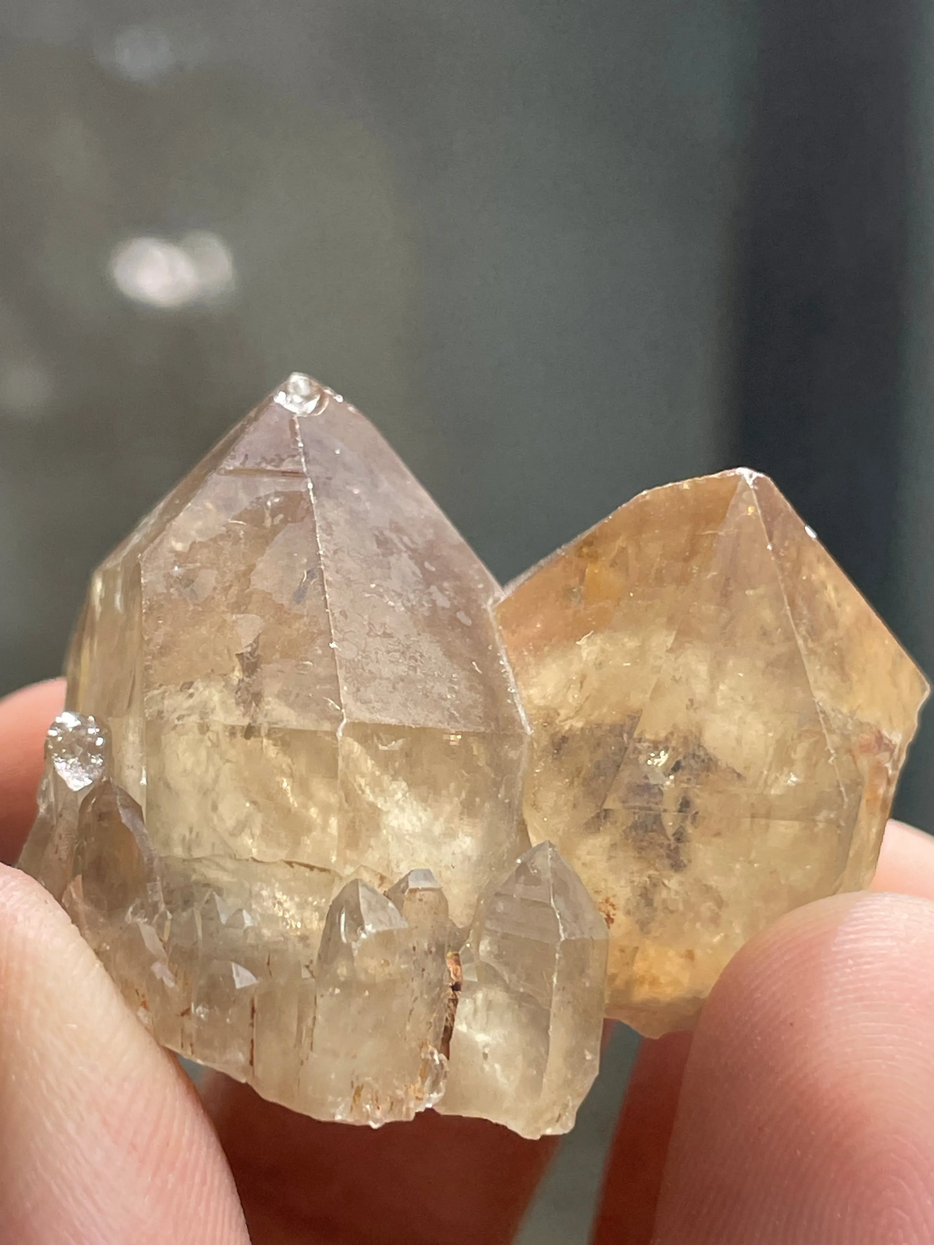 864g Wholesale Flat of Kundalini Citrine Crystals, 36 Pieces, Kundalini Quartz, Democratic Republic of Congo