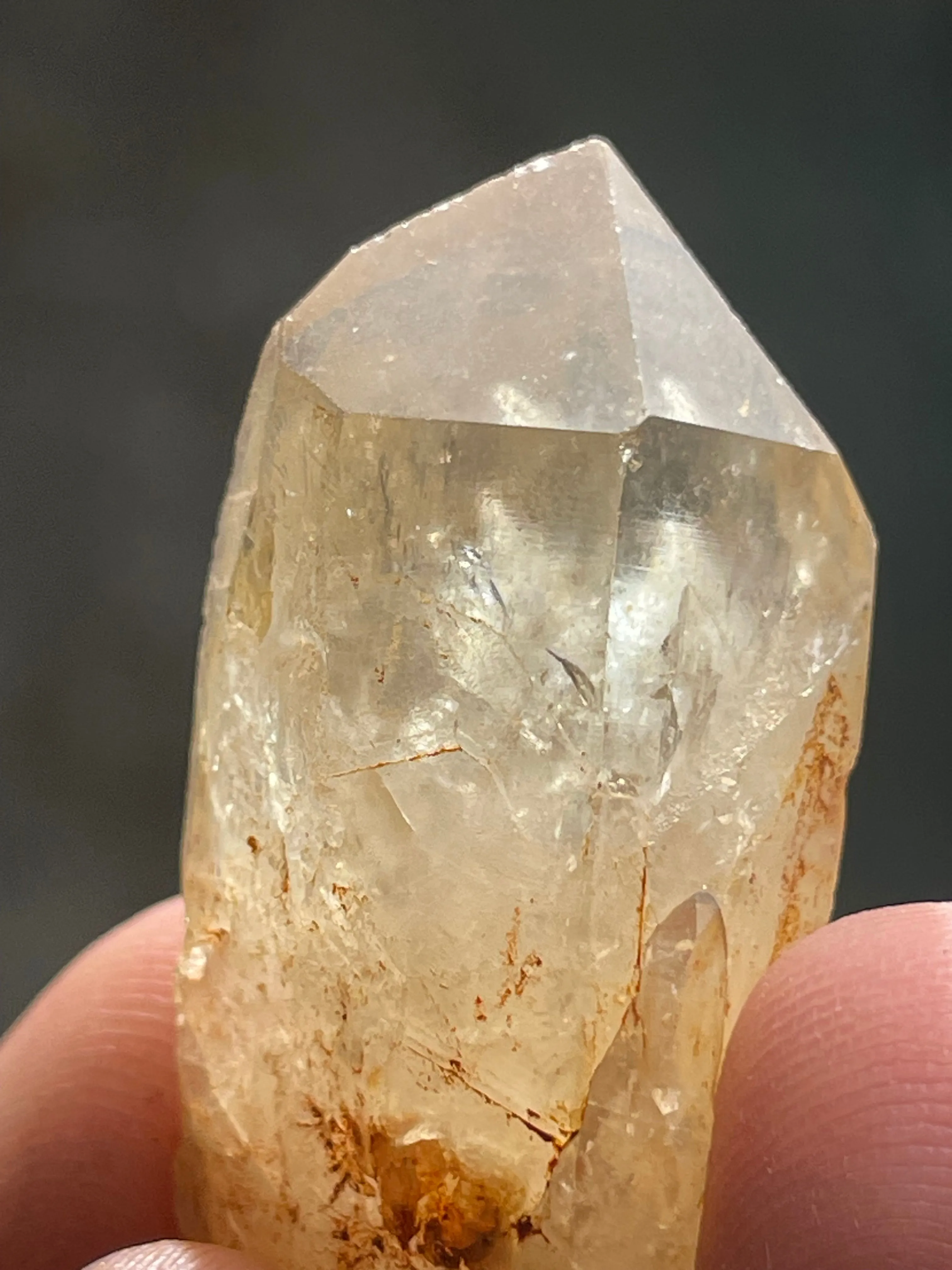 864g Wholesale Flat of Kundalini Citrine Crystals, 36 Pieces, Kundalini Quartz, Democratic Republic of Congo