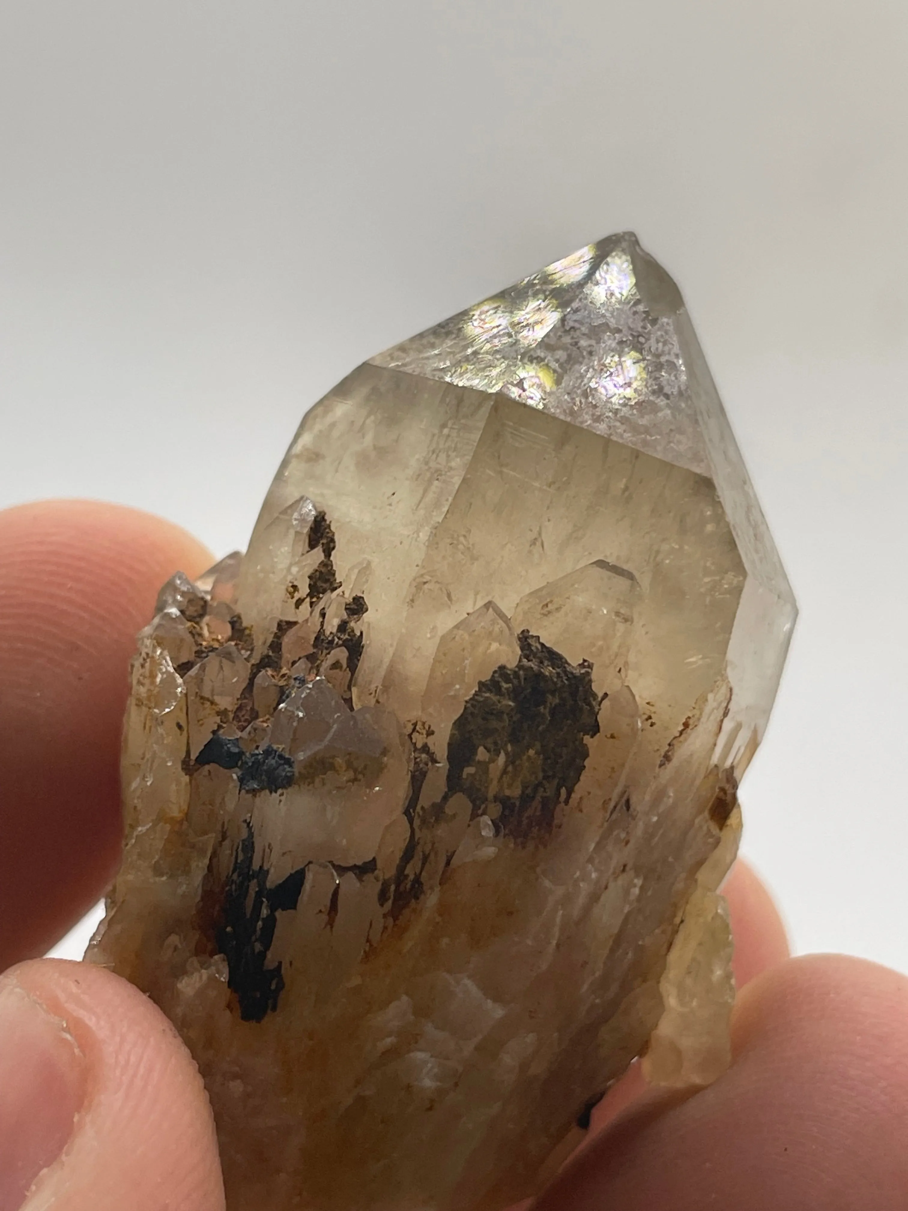 864g Wholesale Flat of Kundalini Citrine Crystals, 36 Pieces, Kundalini Quartz, Democratic Republic of Congo