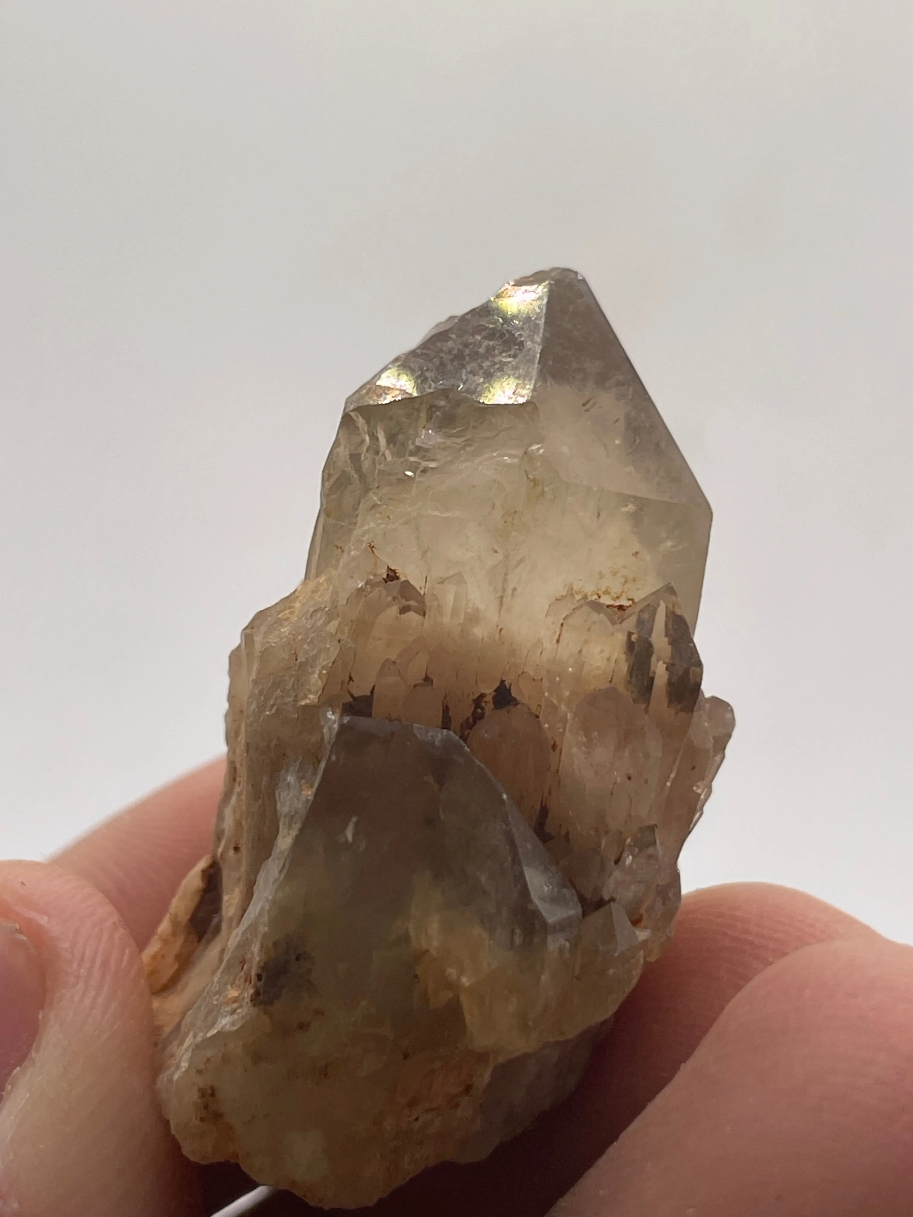 864g Wholesale Flat of Kundalini Citrine Crystals, 36 Pieces, Kundalini Quartz, Democratic Republic of Congo
