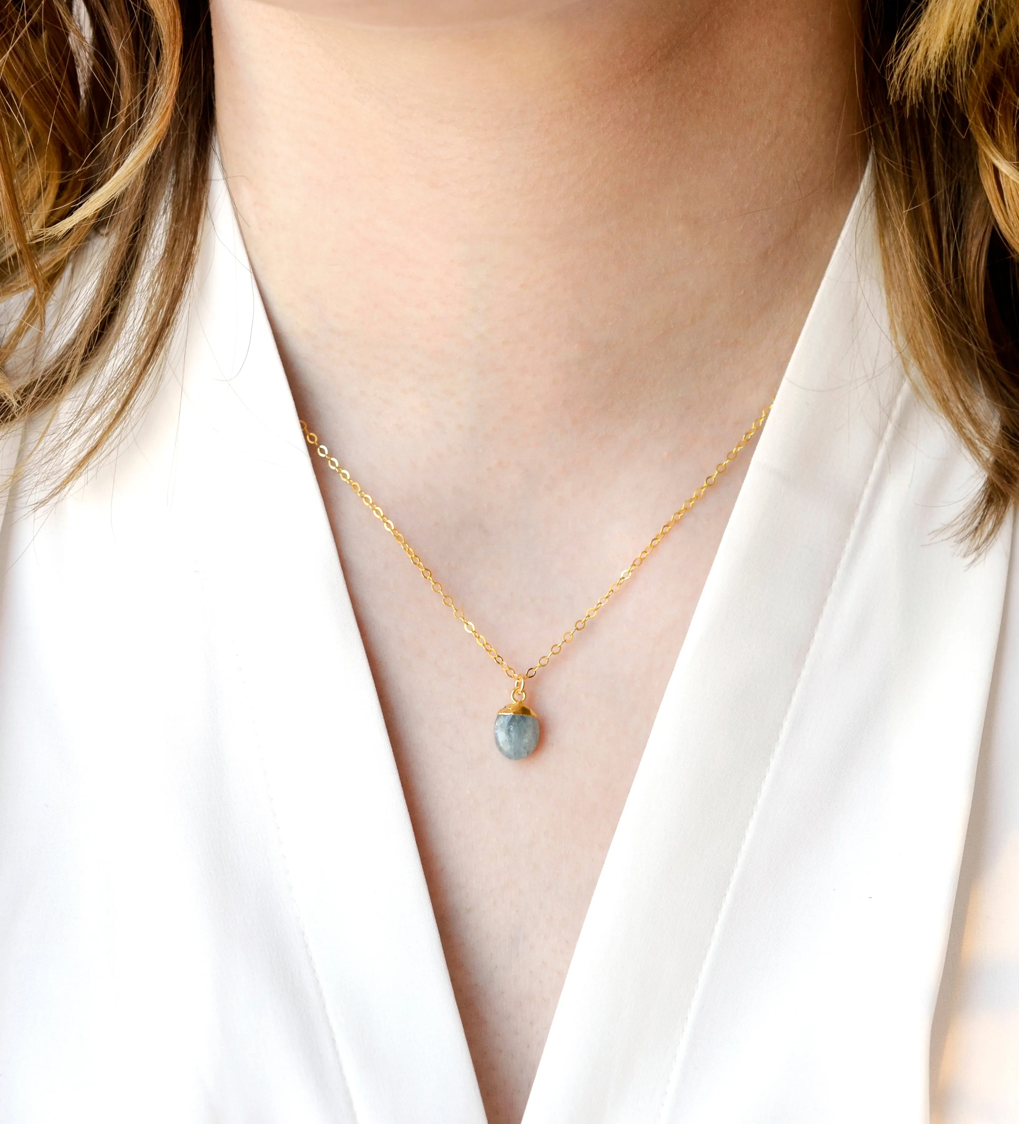 Aquamarine Pendant - Oval Collection