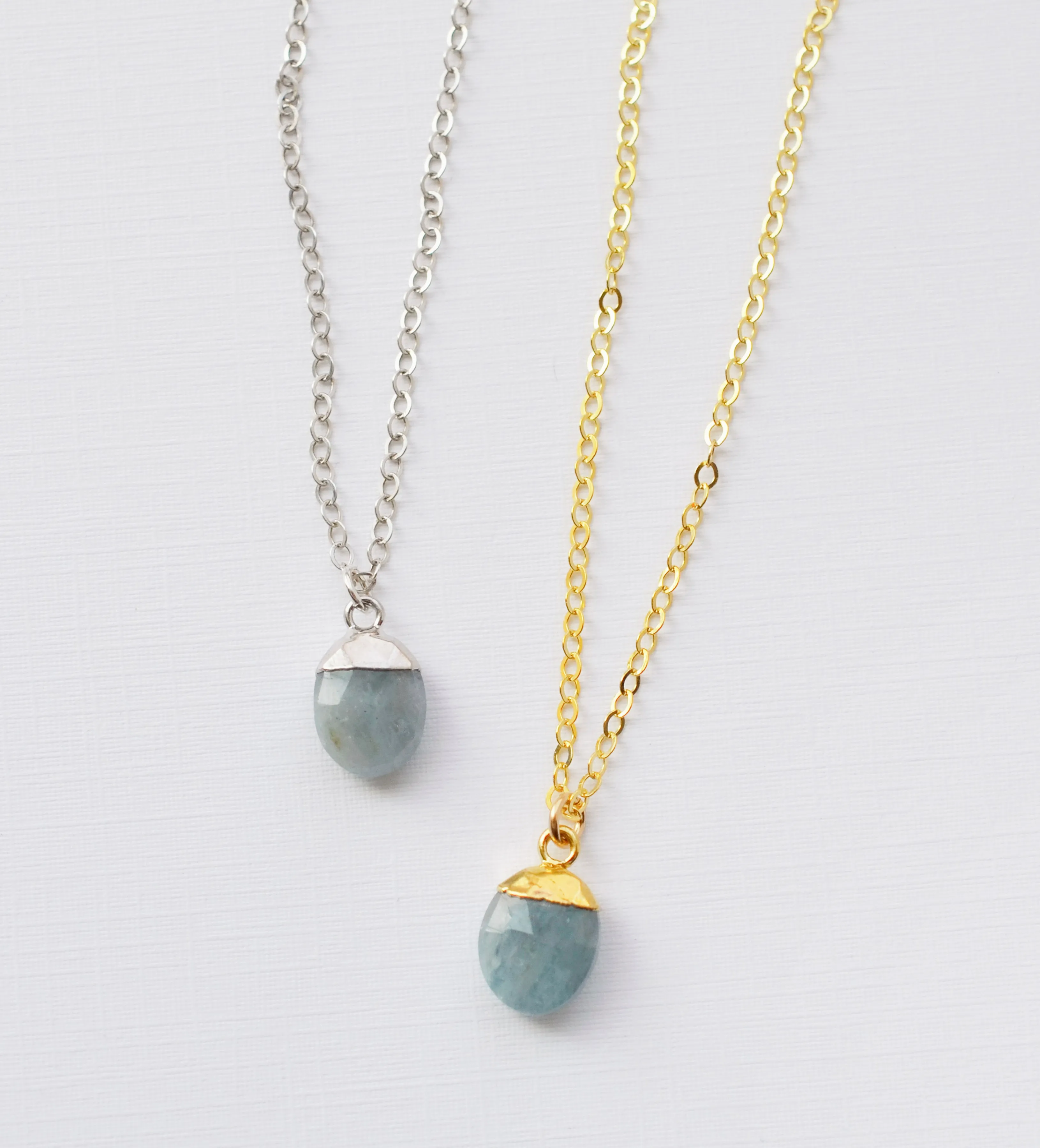 Aquamarine Pendant - Oval Collection