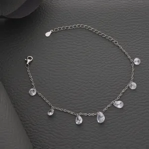 Awe Inspiring Stone Charm Silver Bracelet
