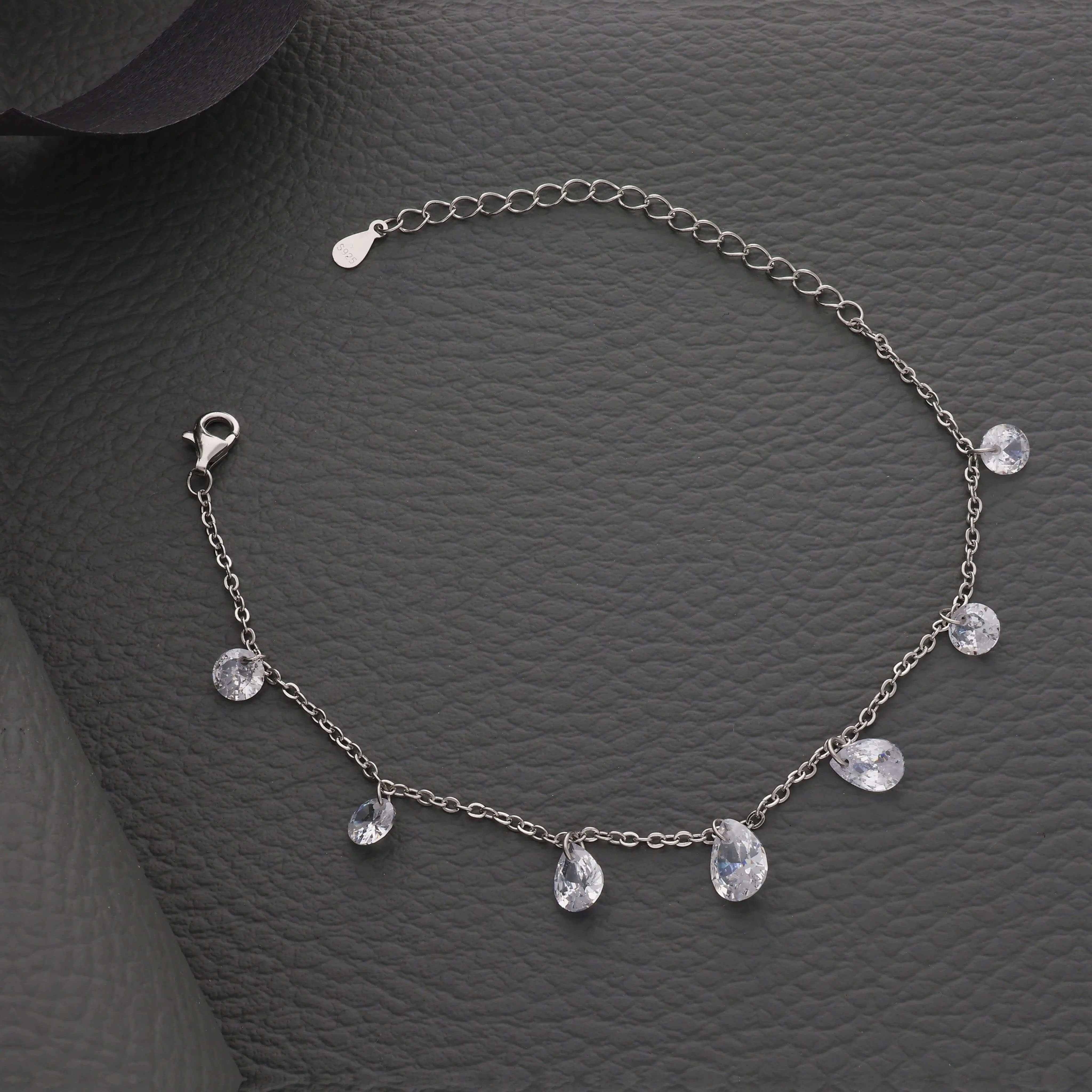 Awe Inspiring Stone Charm Silver Bracelet