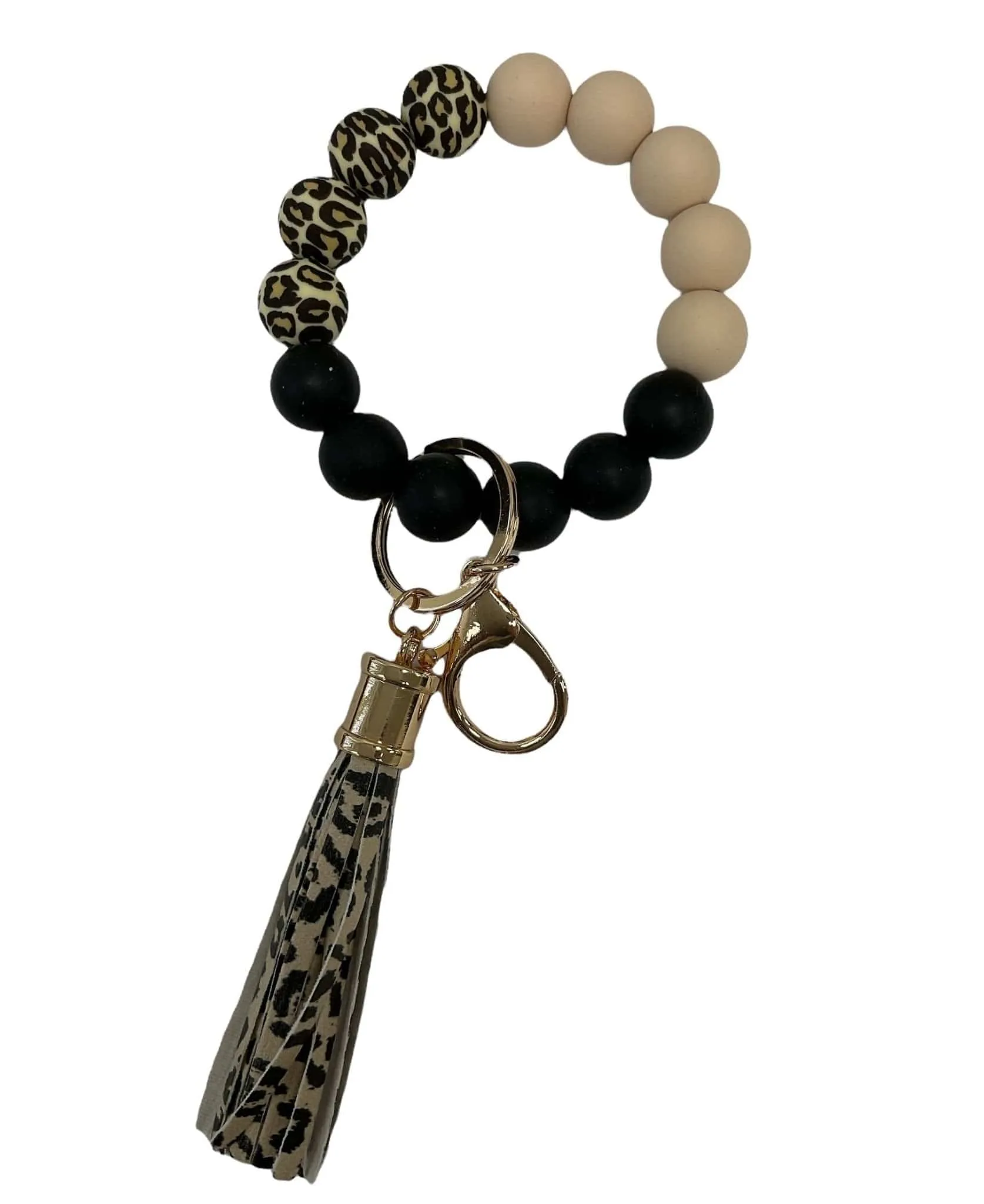 BB139X169 Theme Silicone Beaded Keyring/Keychain Bracelet