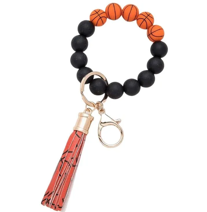 BB139X169 Theme Silicone Beaded Keyring/Keychain Bracelet