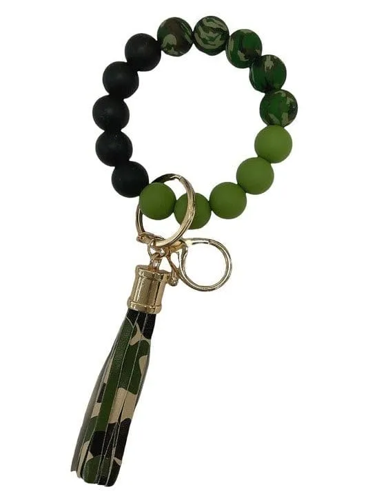 BB139X169 Theme Silicone Beaded Keyring/Keychain Bracelet