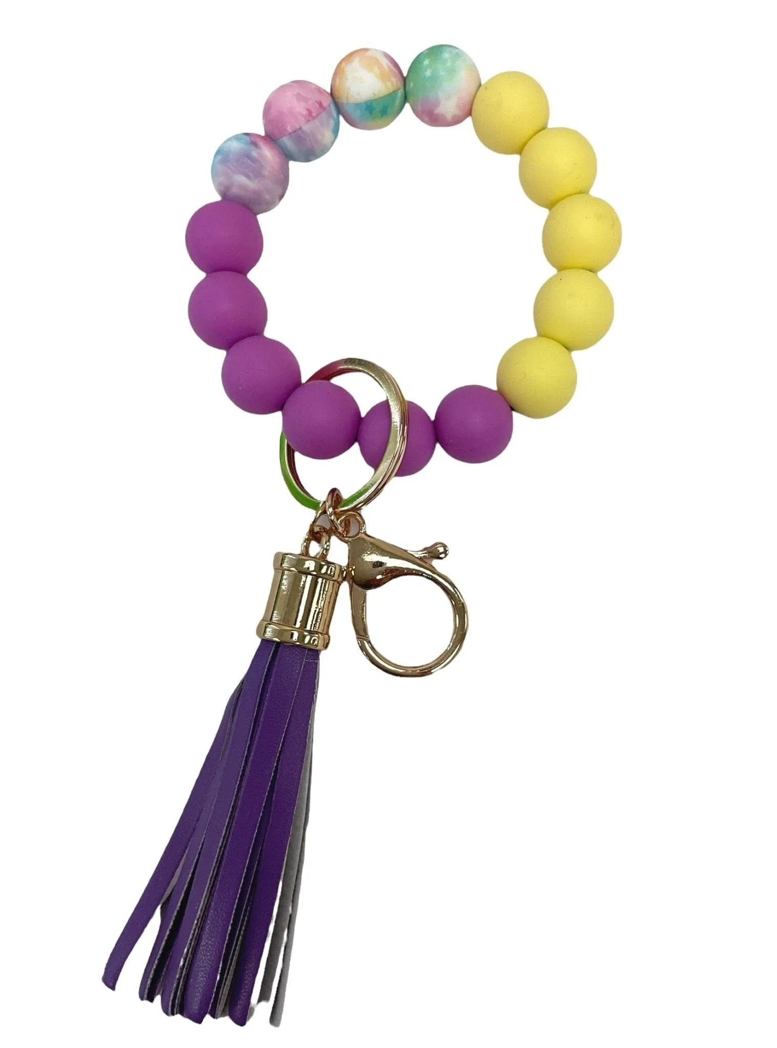 BB139X169 Theme Silicone Beaded Keyring/Keychain Bracelet