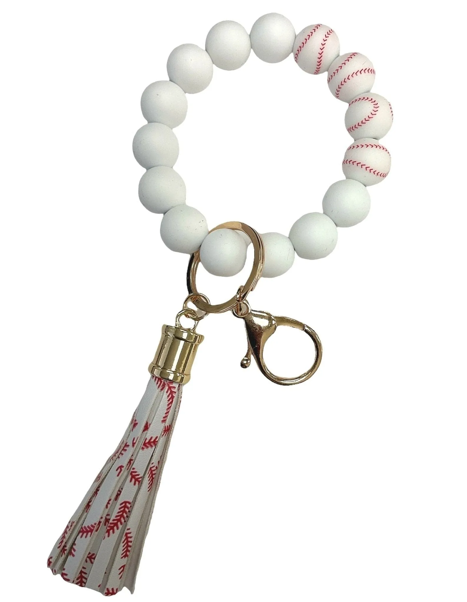 BB139X169 Theme Silicone Beaded Keyring/Keychain Bracelet