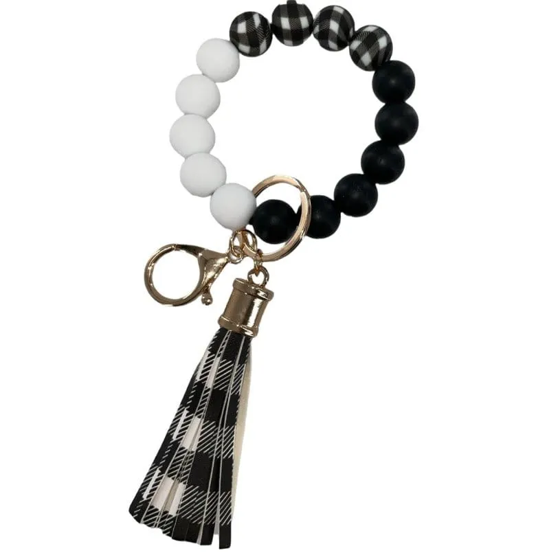 BB139X169 Theme Silicone Beaded Keyring/Keychain Bracelet