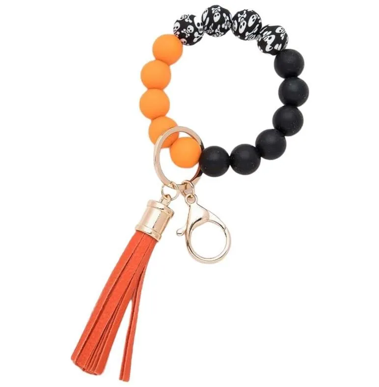 BB139X169 Theme Silicone Beaded Keyring/Keychain Bracelet