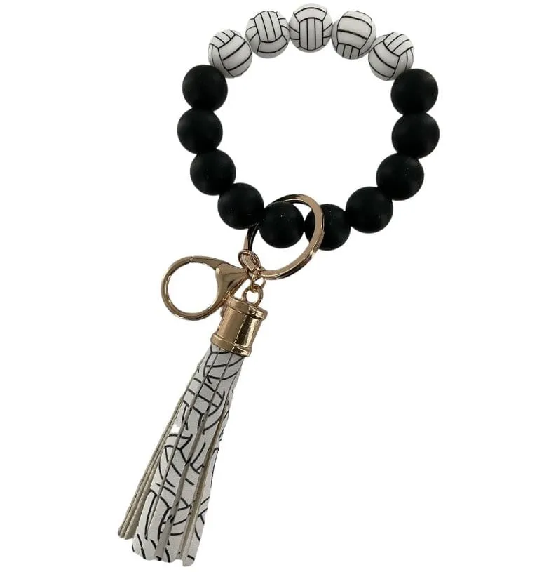 BB139X169 Theme Silicone Beaded Keyring/Keychain Bracelet