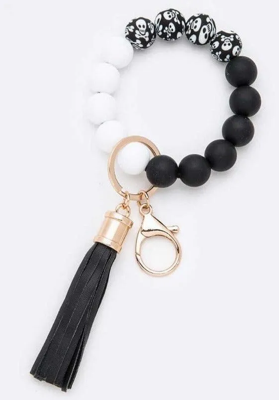 BB139X169 Theme Silicone Beaded Keyring/Keychain Bracelet