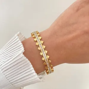 Crown Zircon Bangle