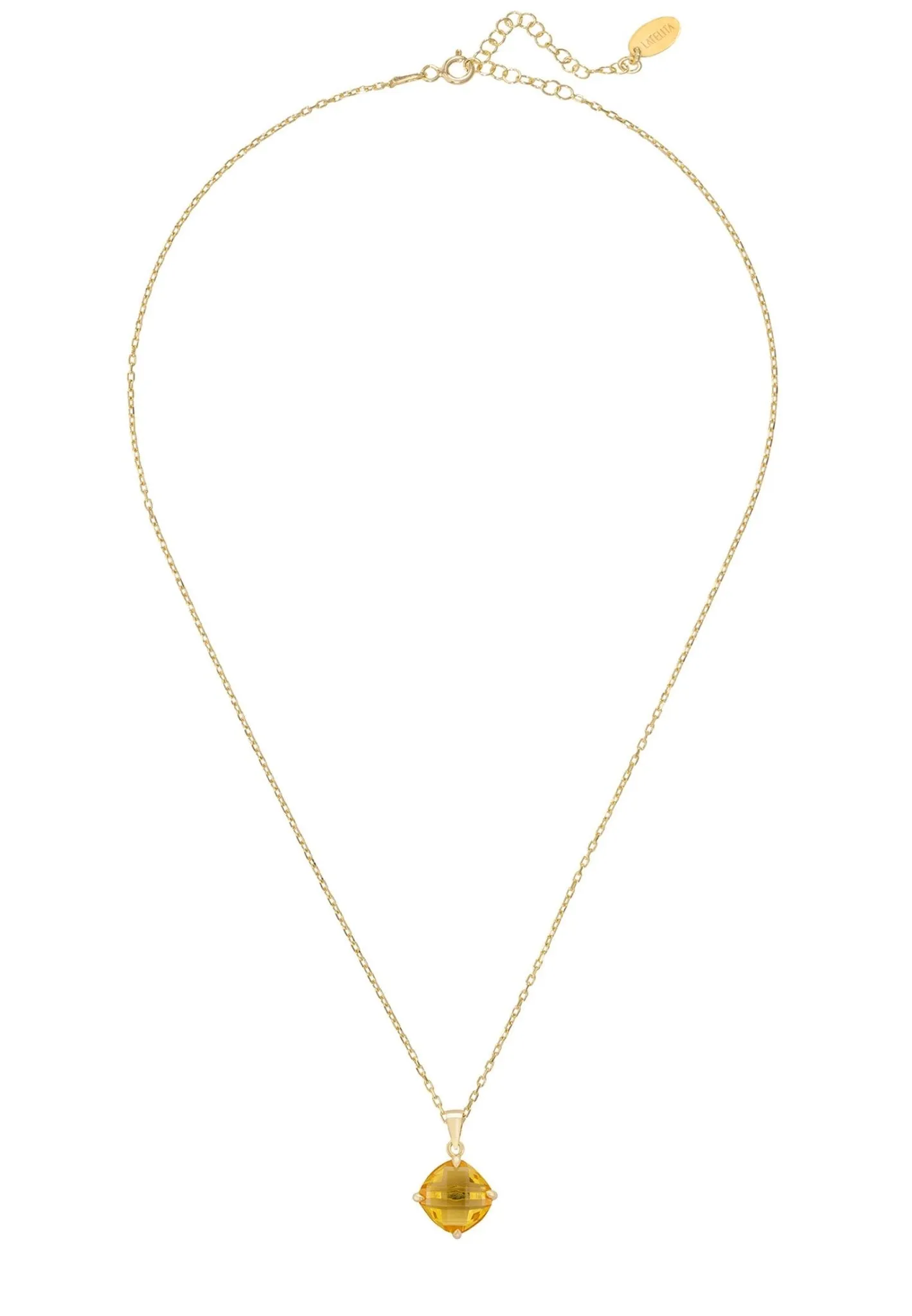Empress Gemstone Necklace Gold Citrine