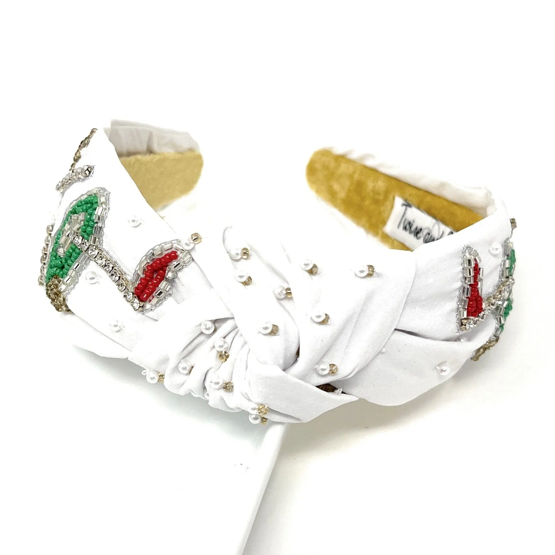 Hand Beaded Golf Knot Headband