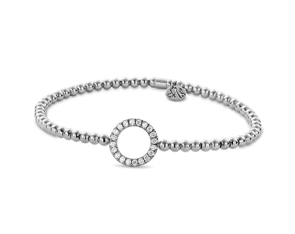 Hulchi Belluni 'Tresore' Open Diamond Circle Stretch Bracelet (21367)