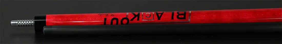 Jacoby BlaCkOut Red No Wrap Break/Jump Cue - JACBKOUTRD