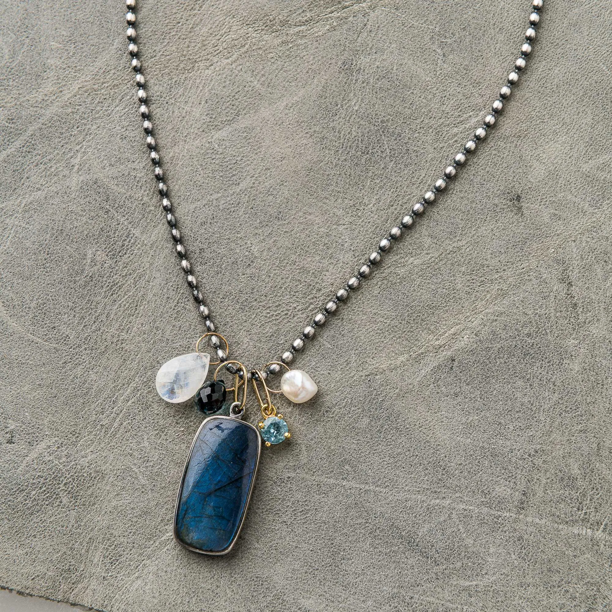 Labradorite Necklace with Gemstone Accents