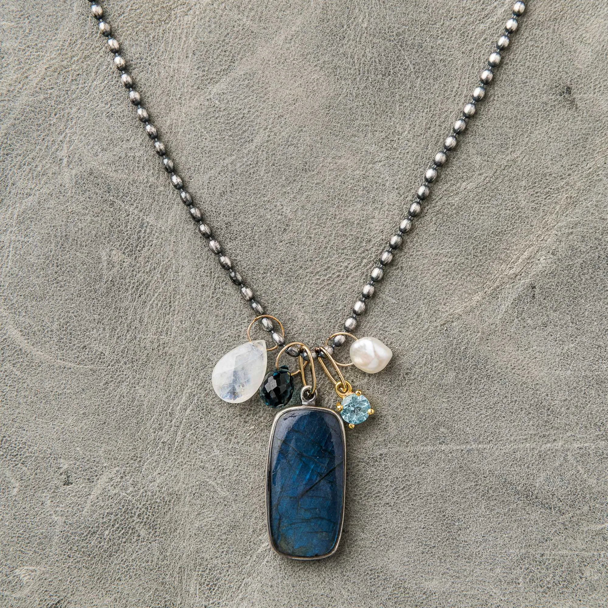 Labradorite Necklace with Gemstone Accents
