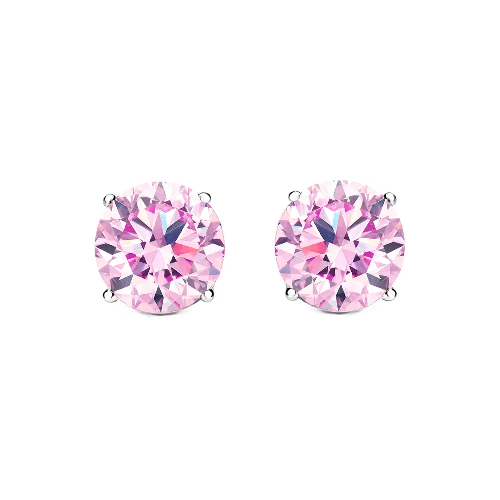 Magnolia 1Ct Sterling Silver Gemstone Stud Earrings