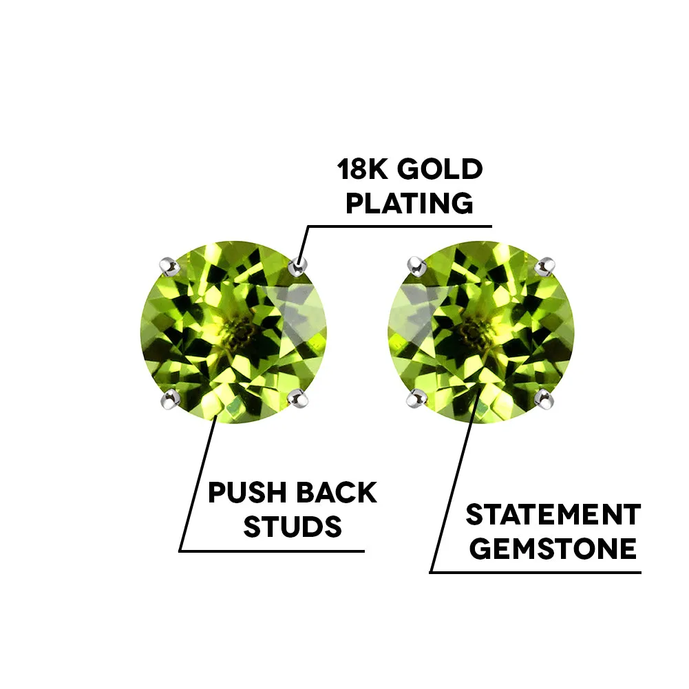 Magnolia 1Ct Sterling Silver Gemstone Stud Earrings