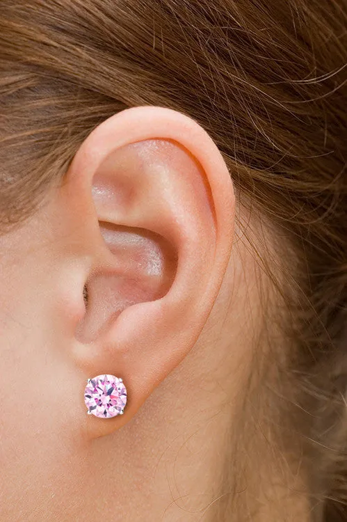 Magnolia 1Ct Sterling Silver Gemstone Stud Earrings
