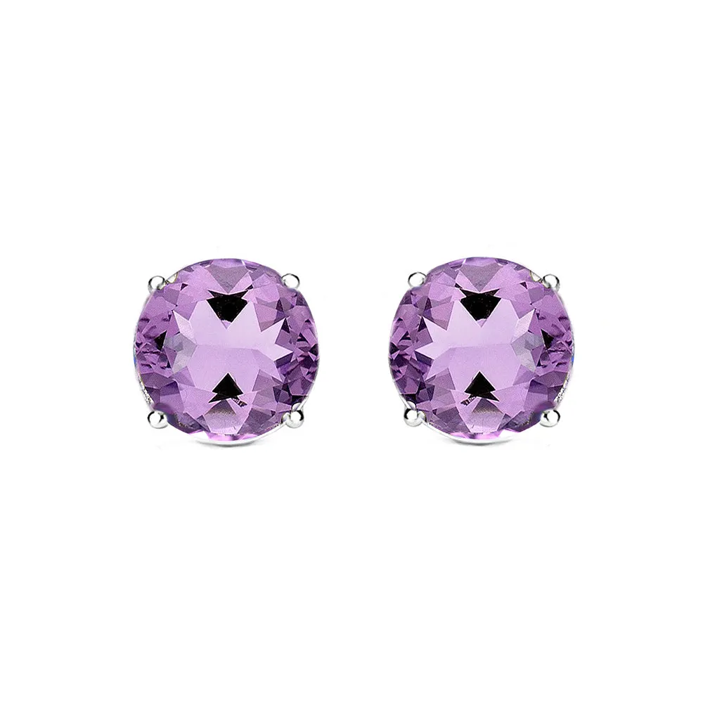 Magnolia 1Ct Sterling Silver Gemstone Stud Earrings