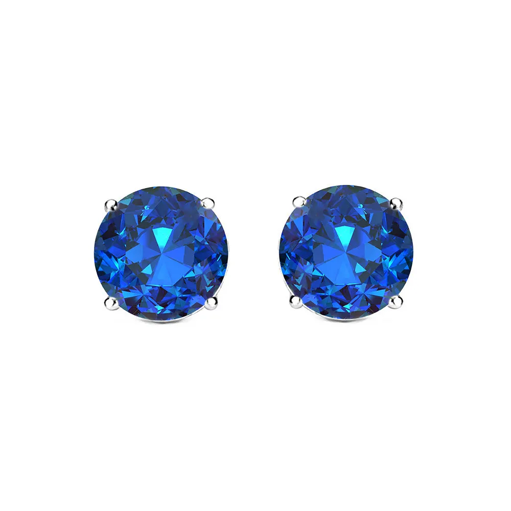 Magnolia 1Ct Sterling Silver Gemstone Stud Earrings