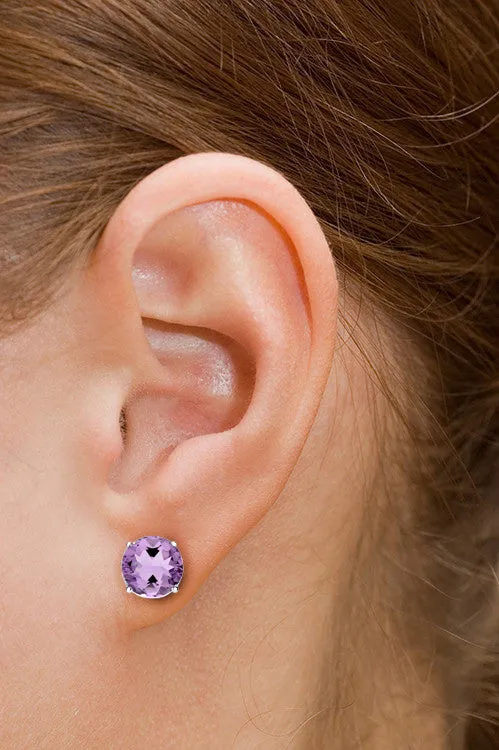 Magnolia 1Ct Sterling Silver Gemstone Stud Earrings