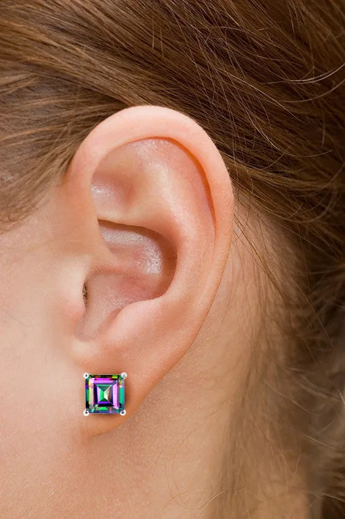Magnolia 1Ct Sterling Silver Gemstone Stud Earrings