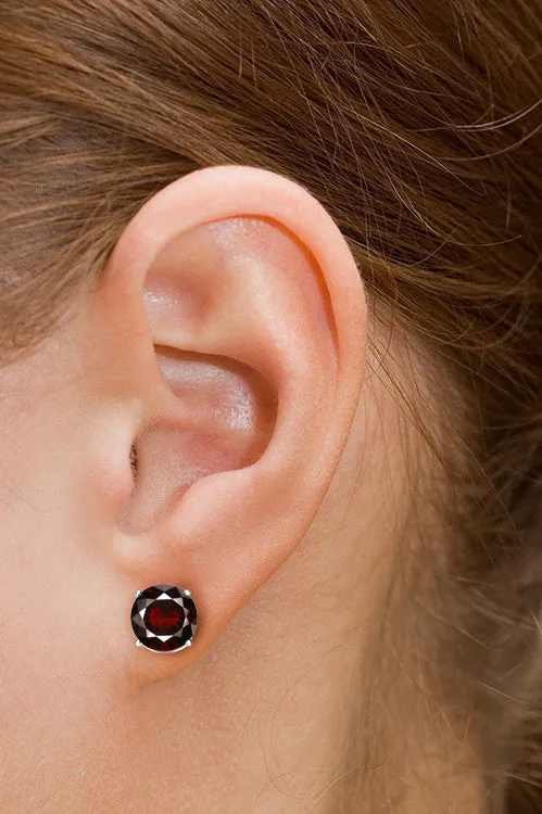 Magnolia 1Ct Sterling Silver Gemstone Stud Earrings