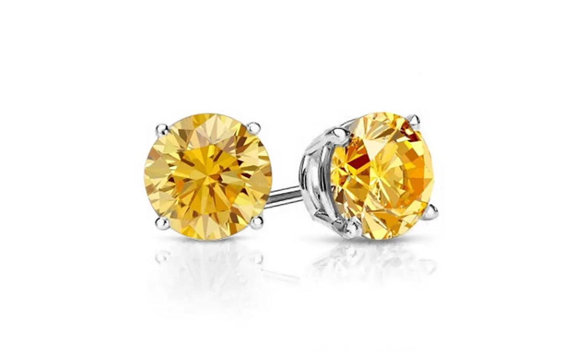Magnolia 1Ct Sterling Silver Gemstone Stud Earrings