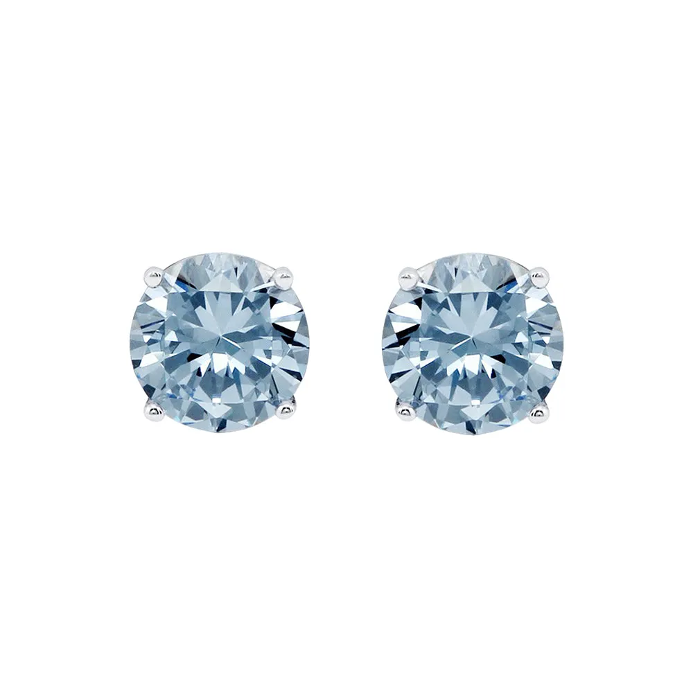 Magnolia 1Ct Sterling Silver Gemstone Stud Earrings