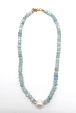 Maja necklace - aquamarine