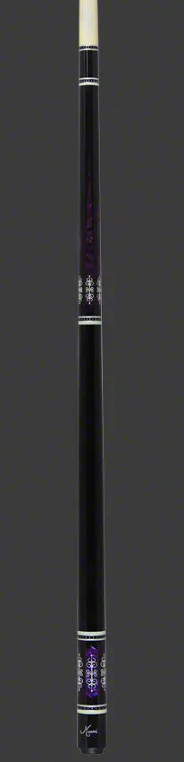 Meucci 21st Century 3 Black - Purple Pearl - Black Wrap Pool Cue with Pro Shaft - 2103BKPUBKP