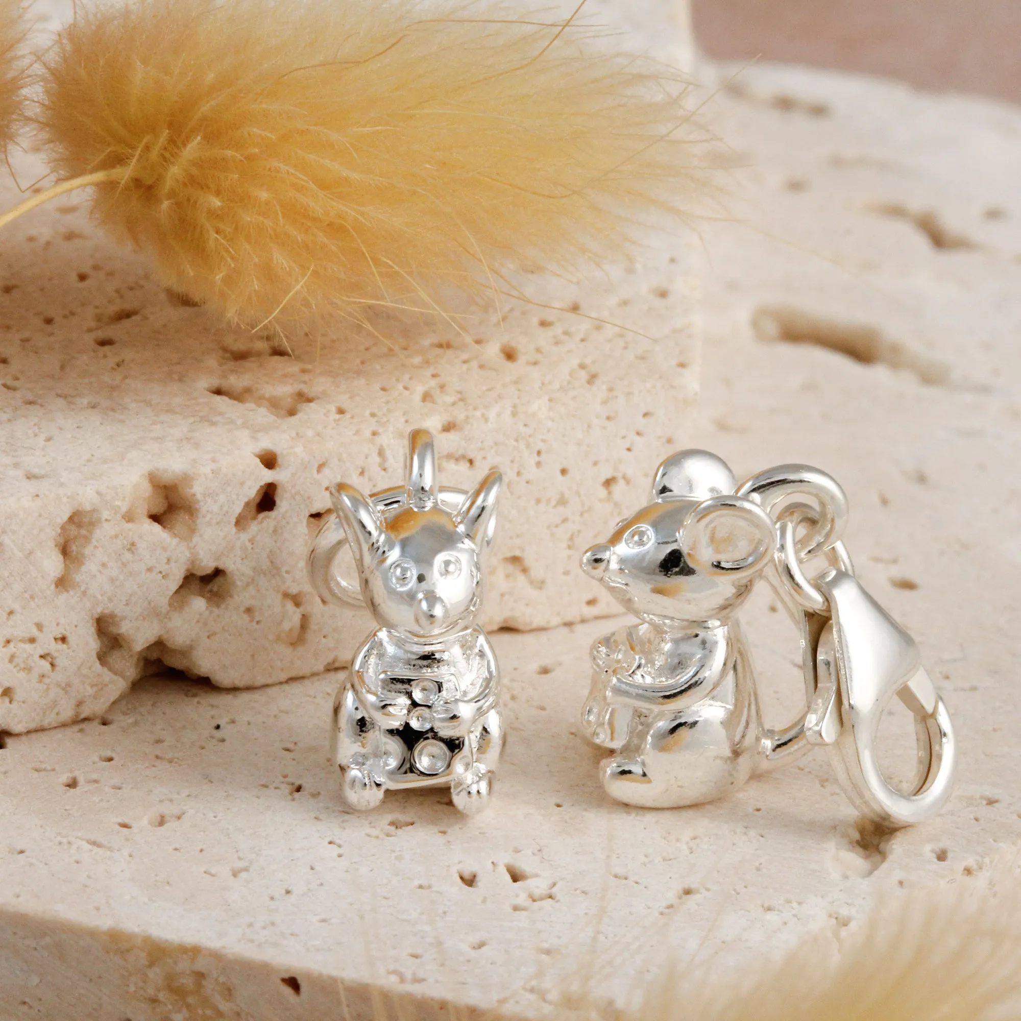 Mouse Silver Charm