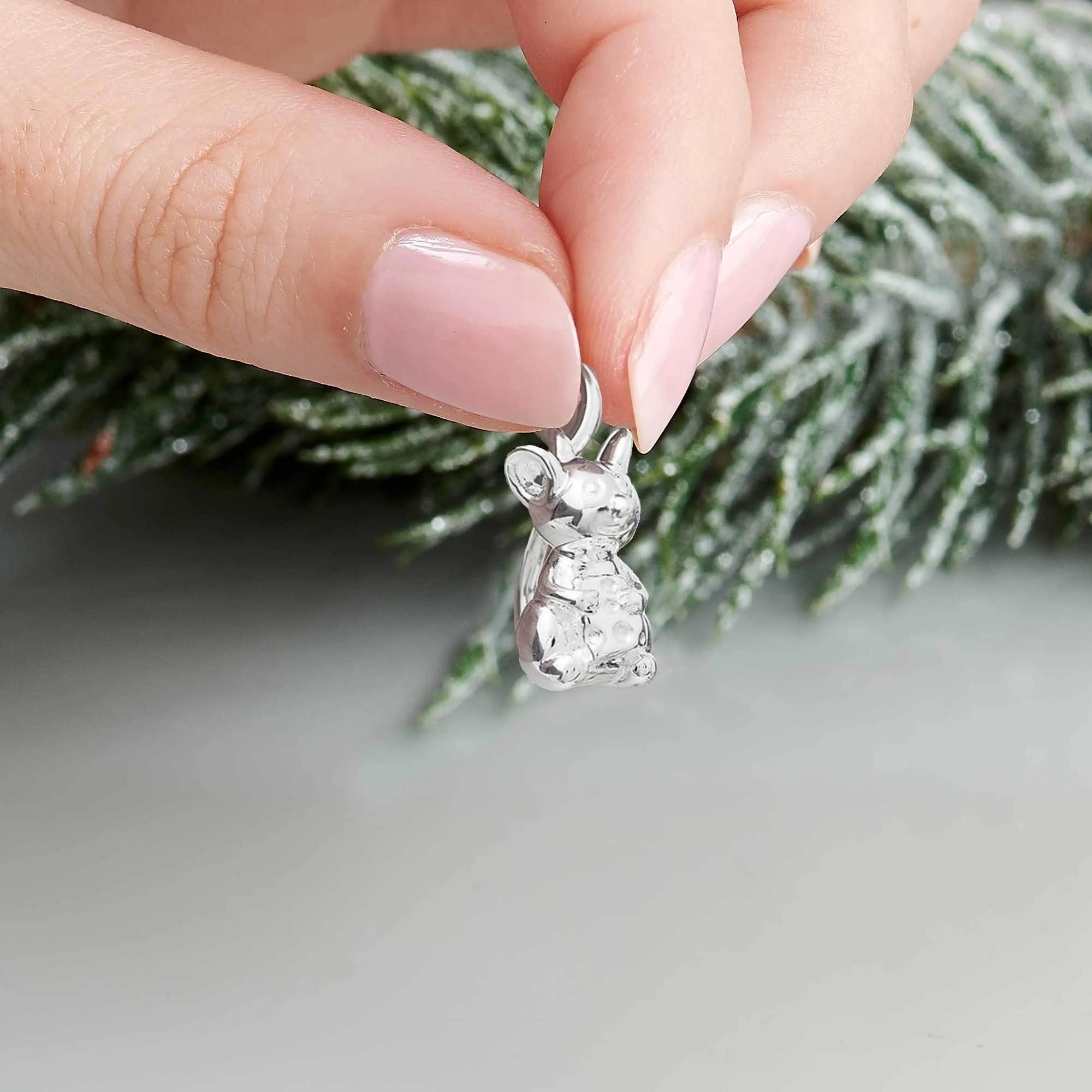 Mouse Silver Charm