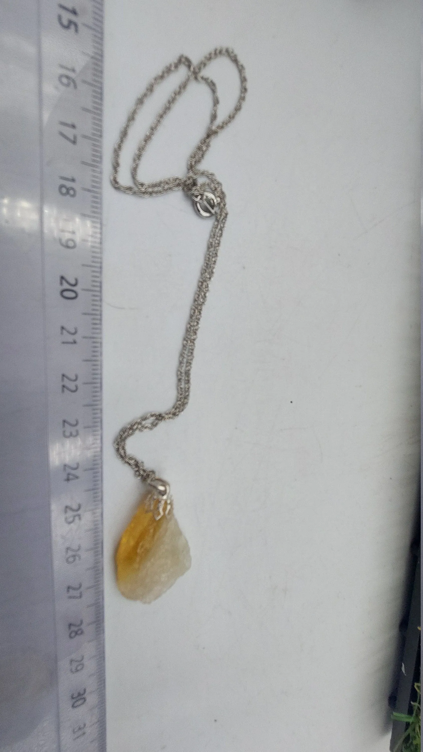 Natural Citrine Rough Crystal Necklace