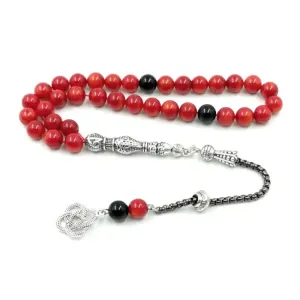 Natural coral Muslim Rosary 33 Yasr fossil Tasbih Eid gift For  Misbaha Islamic Fashion Bracelets