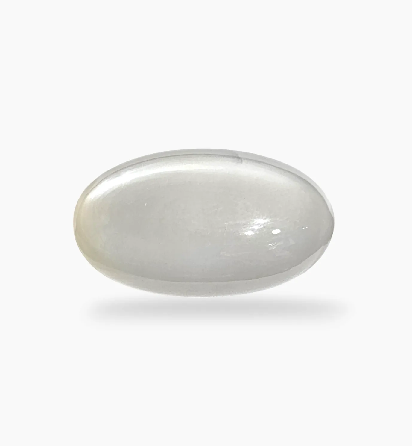 Natural Milky Moonstone Gemstone 53.07 Carats Oval Cabochon Shape ( 35x19.5mm)