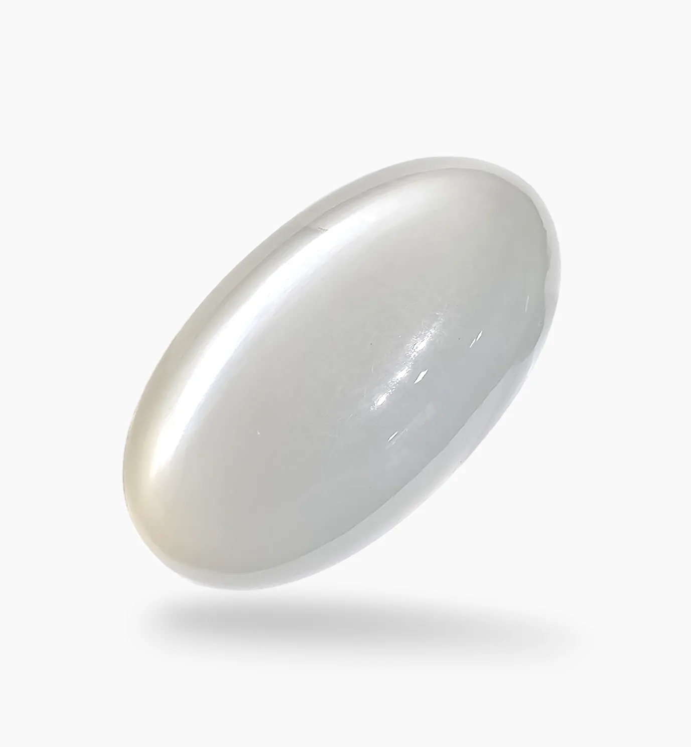 Natural Milky Moonstone Gemstone 53.07 Carats Oval Cabochon Shape ( 35x19.5mm)