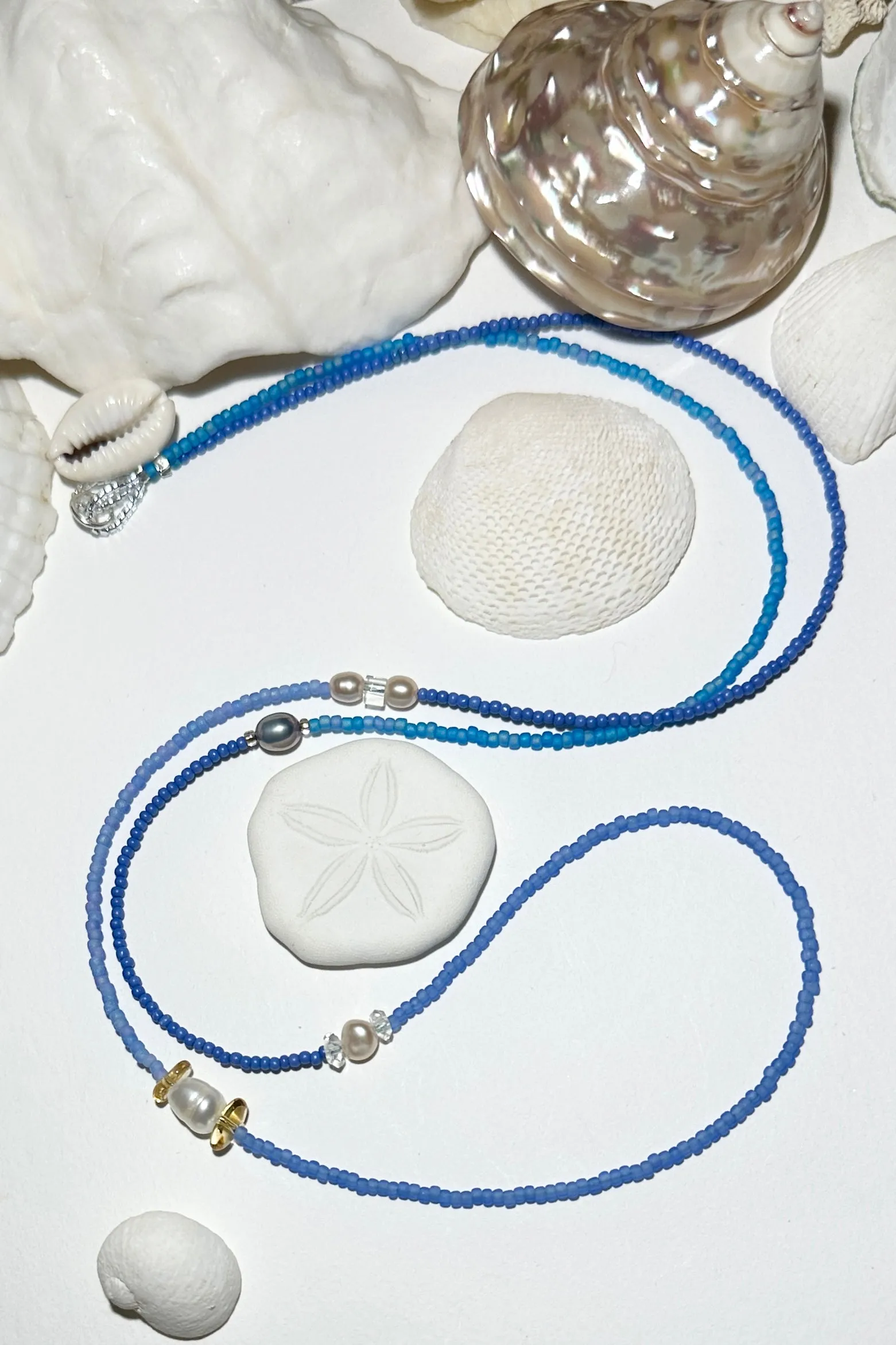Necklace Cay Island Gentle Blue Longer