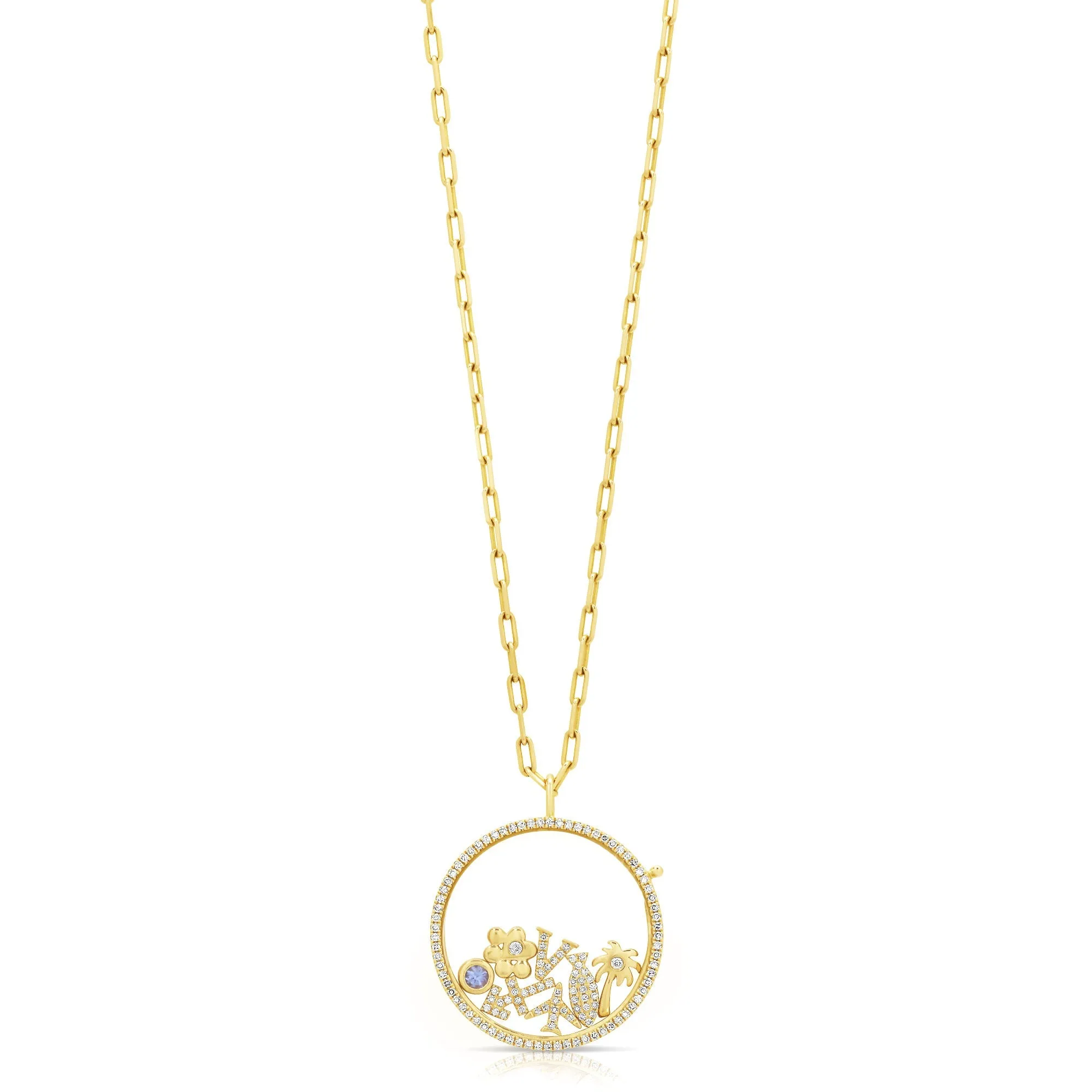 Reversible Round Diamond Locket