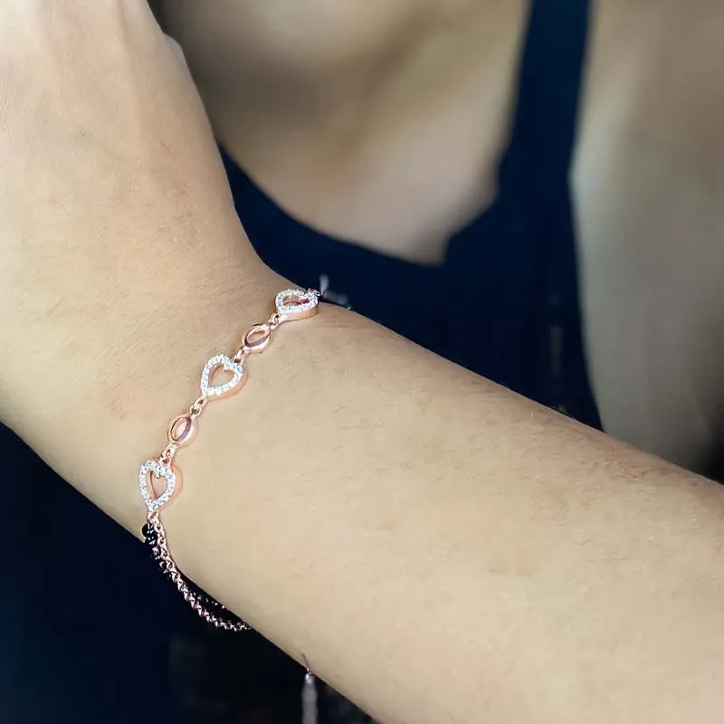 Rosegold Heart Beat Mangalsutra Bracelet